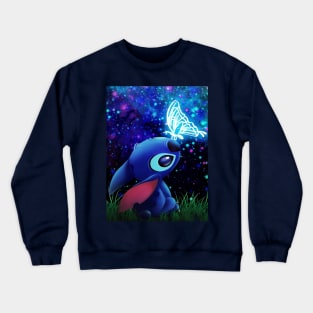 stitch butterfly Starry sky Crewneck Sweatshirt